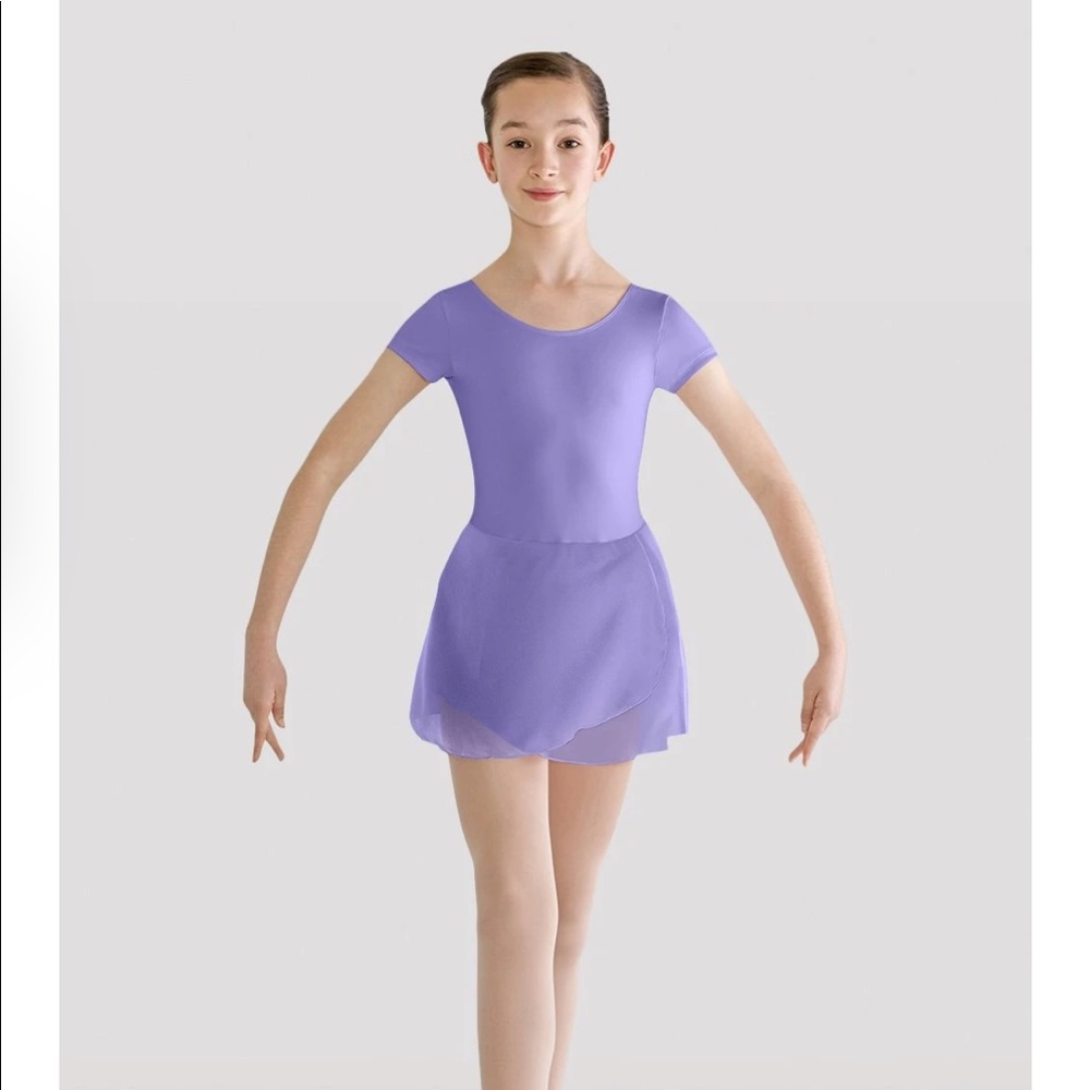 Girls Prisha Short Sleeve Skirted Leotard